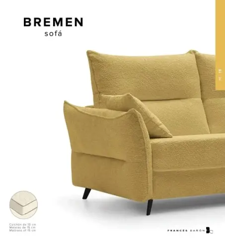 Imagen sofa cama Bremen sistema italiano pata alta 188cm cama 140cm 2