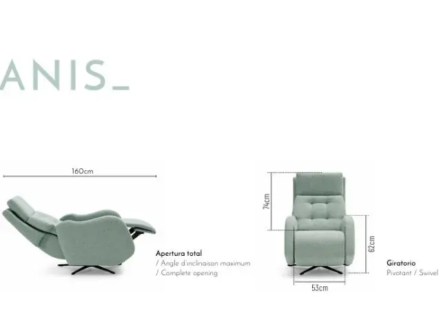 Imagen Silln relax Anis manual giratorio 8
