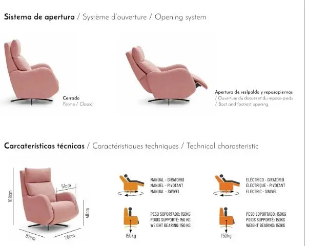 Imagen Silln relax Core manual giratorio 5