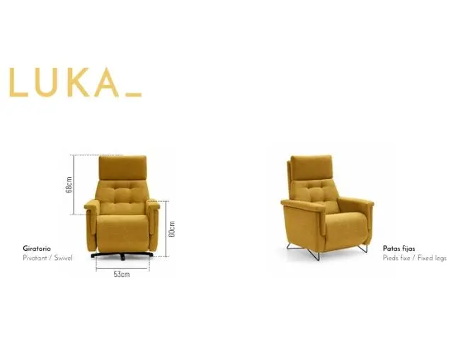 Imagen Silln relax Luka manual empuje fijo 2