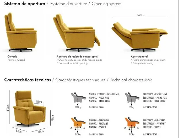 Imagen Silln relax Luka manual empuje fijo 4