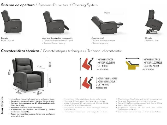 Imagen Silln relax Verona motor elctrico 2