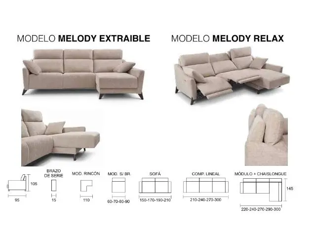 Imagen Cheslong relax Melody 2.70 3