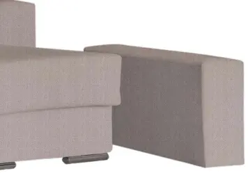 Imagen Sofa Cheslon con arcn y respaldos reclinables. Brazo largo con pouf independiente 2