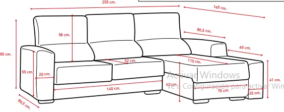 Imagen Sofa Cheslon con arcn y respaldos reclinables. Brazo largo con pouf independiente 3