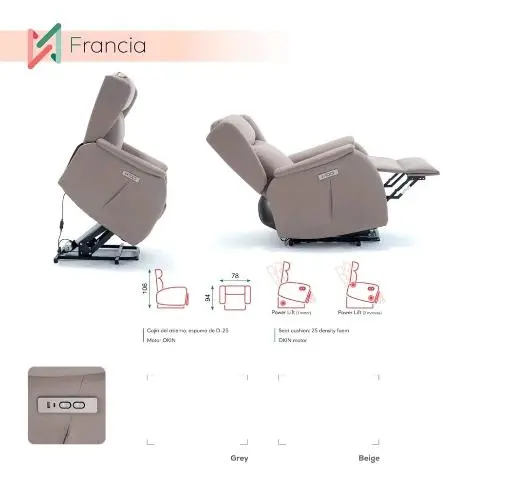 Imagen SILLON POWER LIFE 1 MOTOR FRANCIA 2