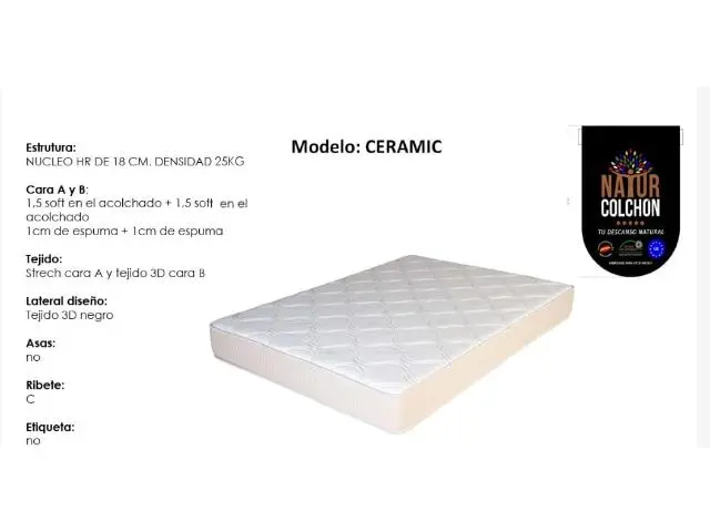 Imagen Colchn Ceramic HR 135x190